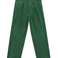 Unisex POISON GREEN Corduroy Grampa Trousers