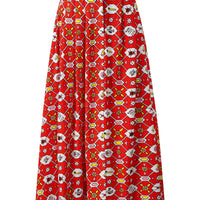 Lisa Linen Skirt Red Bug