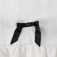 Fancy Lady White Linen Petticoat Bows Skirt
