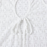 Hole-y White Lace Midi Dress