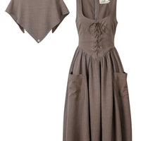Farm Chores Mini DUSTY BROWN Linen
