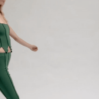 Green Leaf Tencel Rib Pants