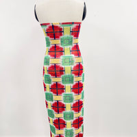 Jumbo Plaid Mesh Revenge Midi Dress