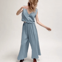 Mental Hospital Green Cotton Vest and Pants Set