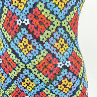 Floral Plaid Mesh Revenge Midi Dress