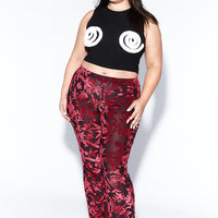 Metamorphoses Mesh Velvet Pants