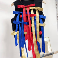 Ribbons N Bows Tencel Rib Crop Tank