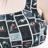 Cute Fish Linen Crop Bra Top