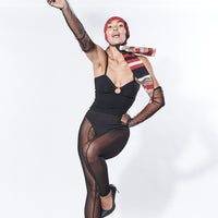 Black Mesh Cheeky Dance Leggings
