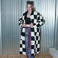 Chessboard Long Scrap Patch Jacket