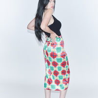 Jumbo Plaid Accordion Skirt