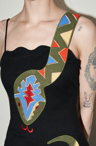 Black Snake Mini Dress
