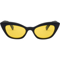 Cat Eye Cool guy Sunglasses Black/Yellow