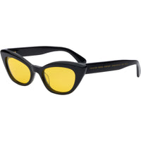Cat Eye Cool guy Sunglasses Black/Yellow