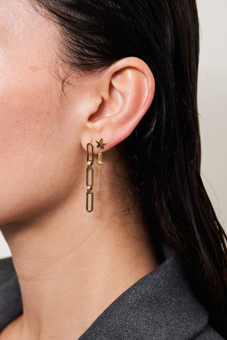 14K Gold Fill Paperclip Dangle Earrings