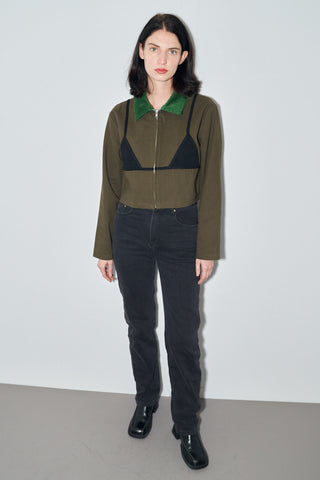 Bikini Bod Canvas Construction Crop Jacket