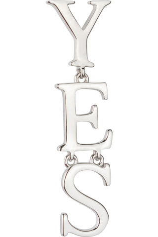 Sterling Silver YES Dangle Earring
