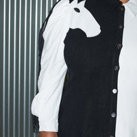 Dueling Horses Linen Mini Dress