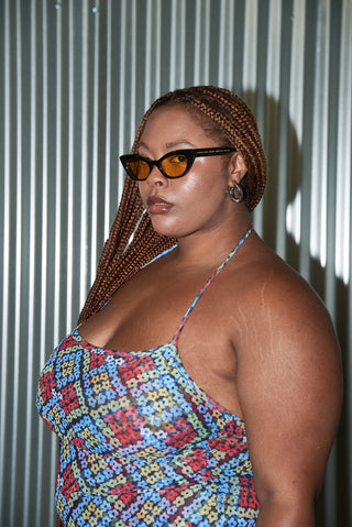 Cat Eye Sunglasses Black/Yellow