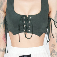 Forest Canvas Crop Corset Top