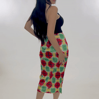Jumbo Plaid Accordion Skirt