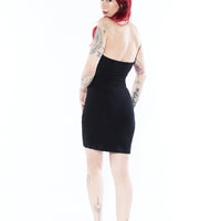 Black Tencel Halter Dress