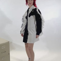 Dueling Horses Linen Mini Dress