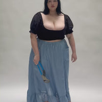 Flaming Light Blue Petticoat Skirt