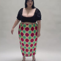 Jumbo Plaid Accordion Skirt