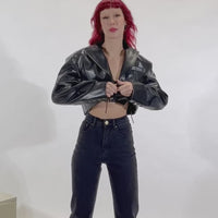 Plant Leather Black Corset Top