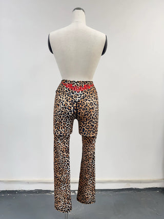 SAMPLE #293 - S Tramp Stamp Yoga Pants - Leopard