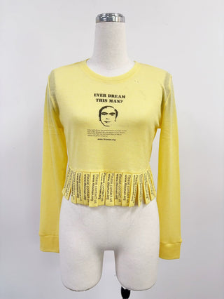 SAMPLE #294 - S Ever Dream This Man? Wool Blend Long Sleeve Tee - Yellow