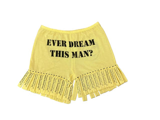 SAMPLE #325 - S Ever Dream This Man? Wool Blend Flyer Shorts - Yellow