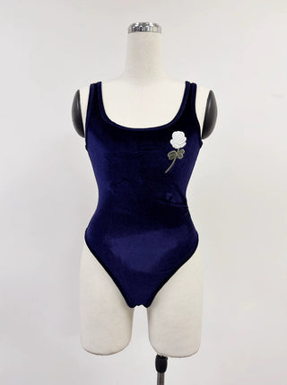 SAMPLE #329 - S Pricess Di Bear Velvet Thong Bodysuit - Purple