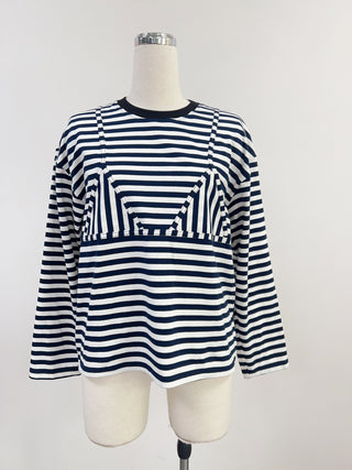 PRE-ORDER: Bikini Bod Cotton Stripe Long Sleeve Tee