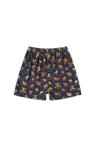 Kids Soft Linen Shorts Favorite Frogs