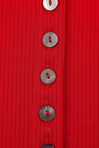 Unbuttoned Tencel Rib Tank Top Maraschino