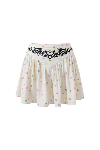 Tramp Stamp Mini Park Skirt Soft Linen Funfetti