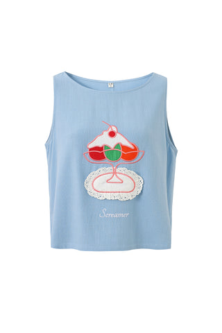 Screamer Ice Cream Soft Linen Shift Tank