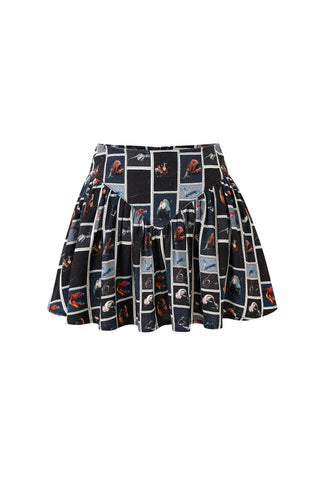 Mini Park Skirt Soft Linen Cuter Fish
