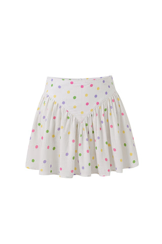 Mini Park Skirt Soft Linen Funfetti
