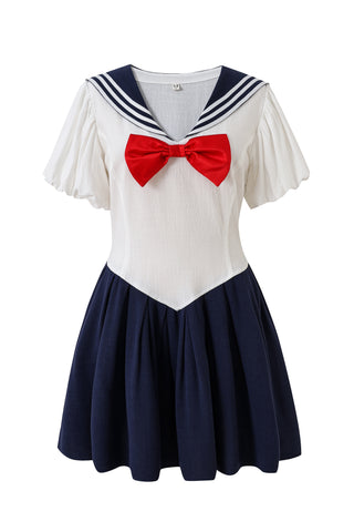 Soft Linen Sailor Moon Mini Dress