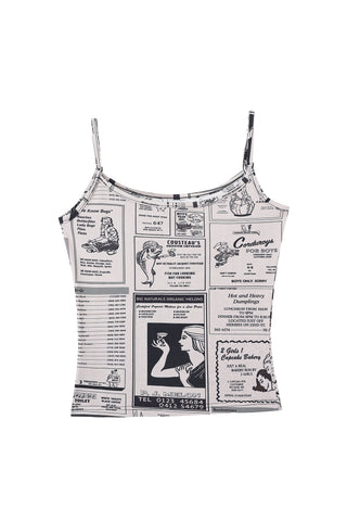 Stretchy Cotton Cami Tank White Pages