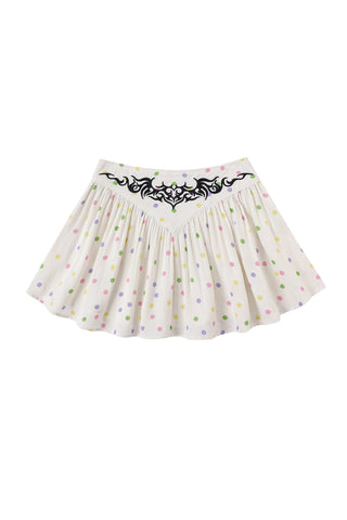 Tramp Stamp Mini Park Skirt Soft Linen Funfetti