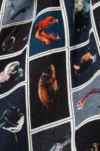 Mini Park Skirt Soft Linen Cuter Fish