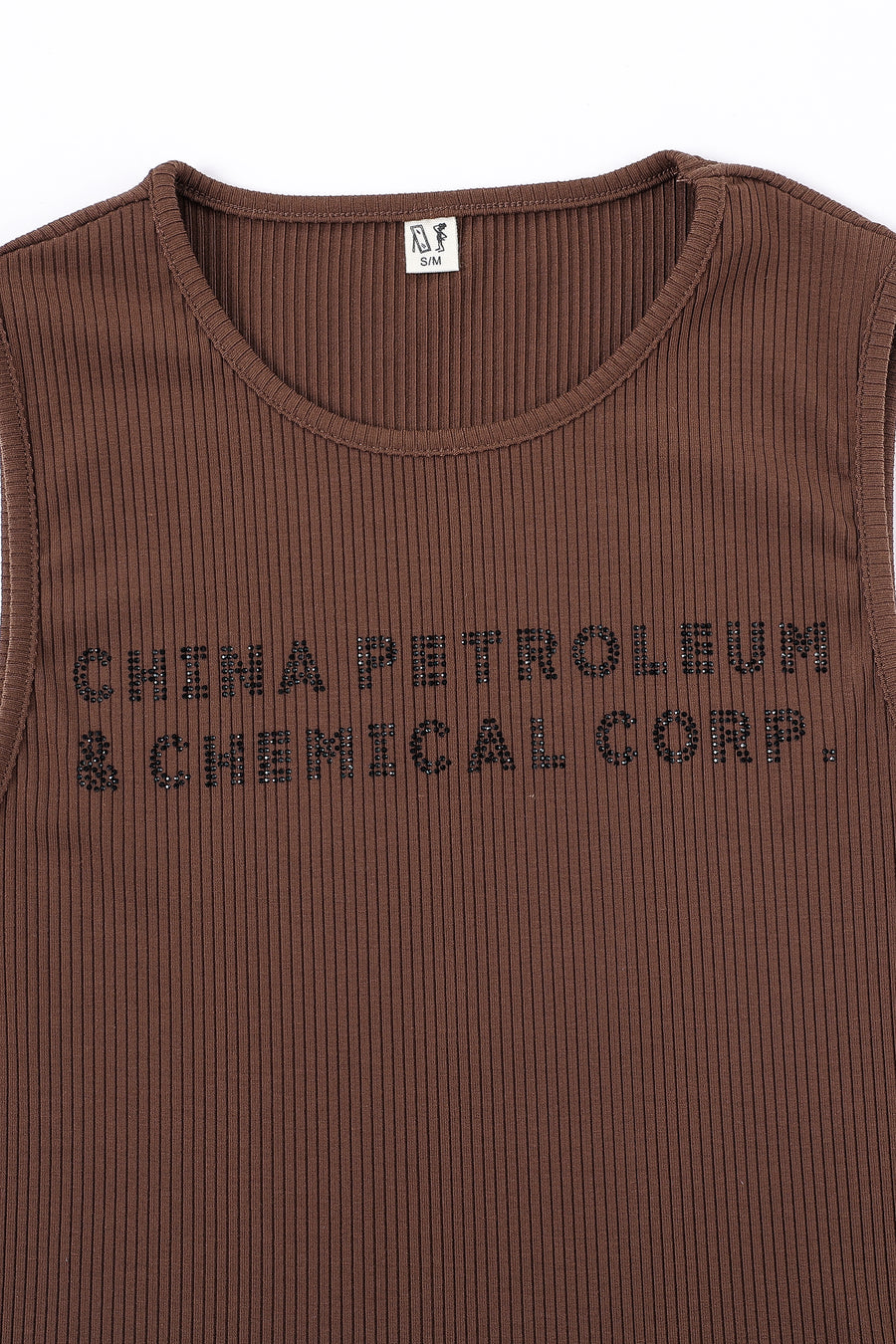 CHINA PETROLEUM Tencel Rib Crop Tank