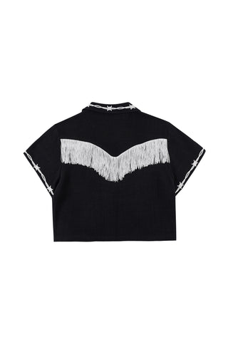 Soft Linen Pammy Fringe Blouse