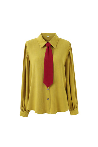Business Man Blouse Soft Linen Ketchup/Mustard