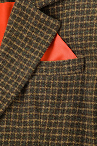 Unisex Matilda's Dad Moss Plaid Wool Blend Blazer