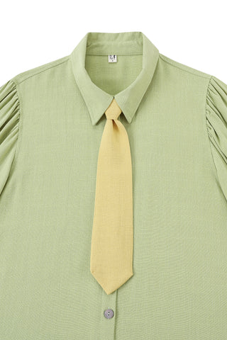 Business Man Blouse Soft Linen Lemon/Lime